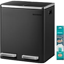 Amazon｜SONGMICS ゴミ箱 ダストボックス 2分別 2 x 15 L スチール